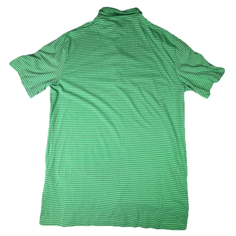 Ralph Lauren Polo Golf Stretch Isle Men XL Short Sleeve Green Stripes Pony Logo